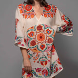 Medallion Bell Sleeve Dress