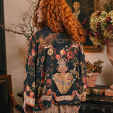Heart of Gold Pixie Duster Crop Kimono w/ Sacred Heart