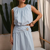 AS3182 Starfish bubble top & skirt set