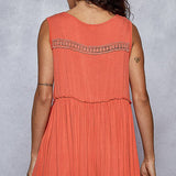 Lace Trim Babydoll Knit Top
