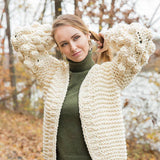 Knit Cardigan with Bauble Sleeves