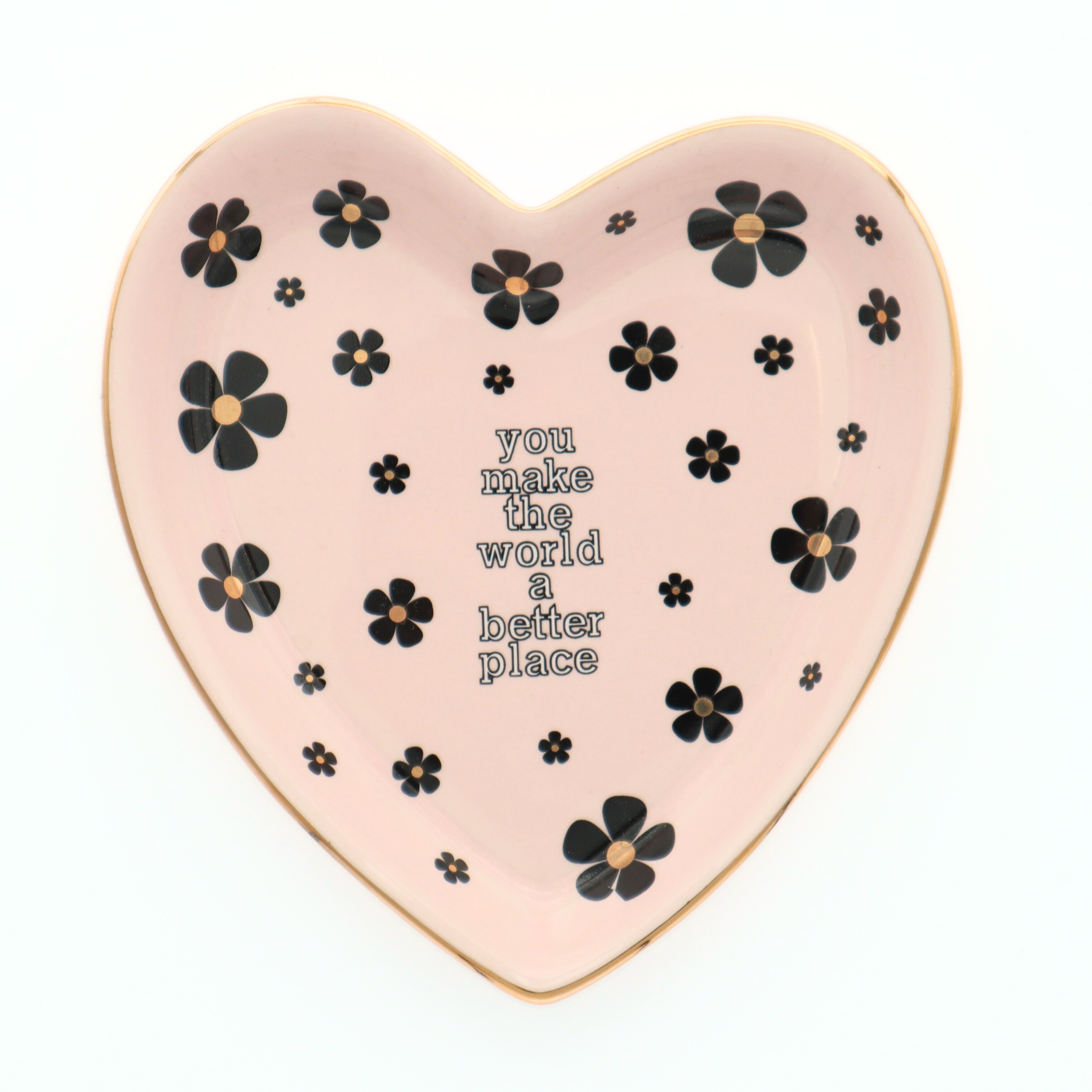 "You Make The World A Better Place" Heart Trinket Tray