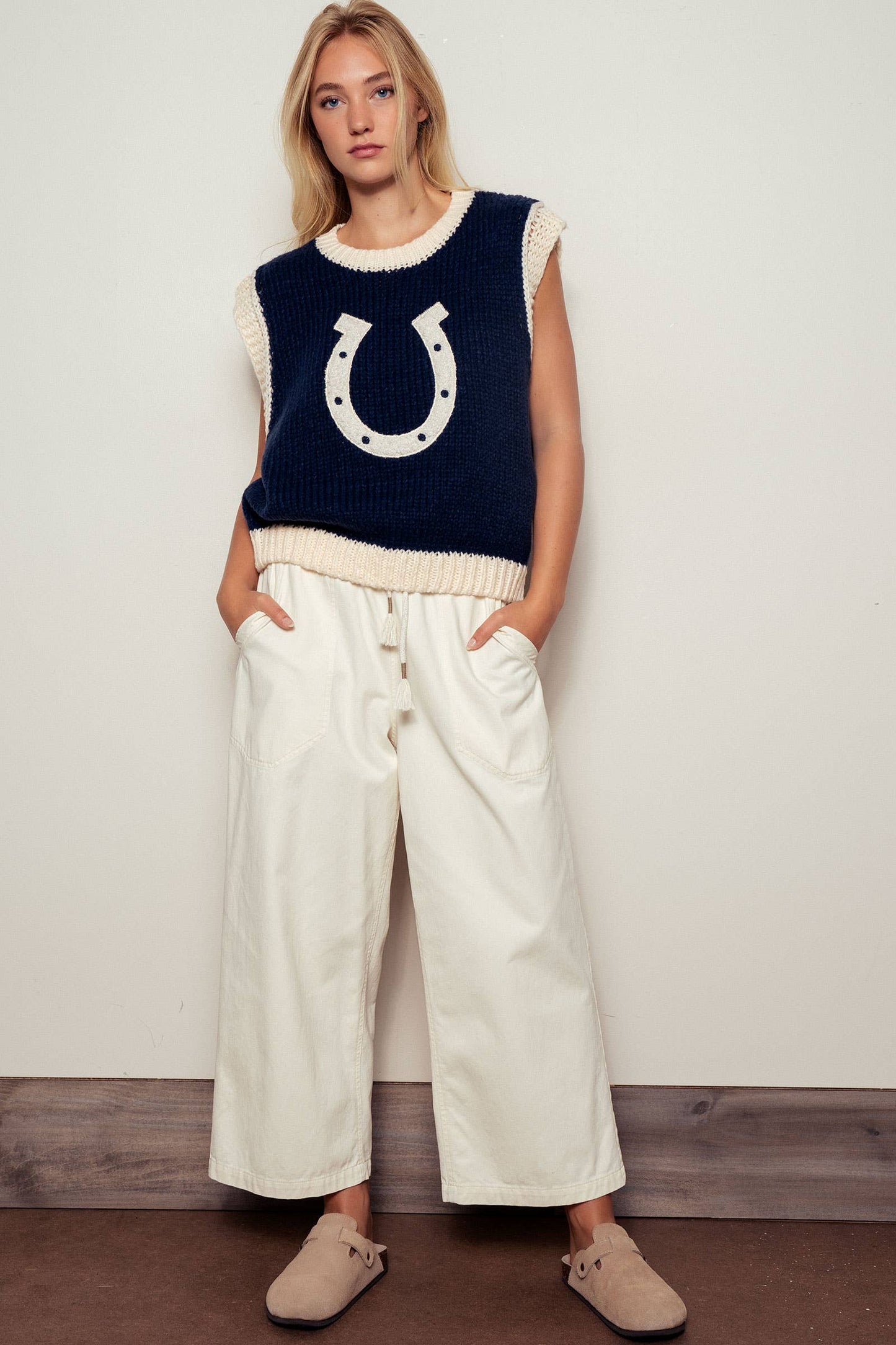 Horseshoe Knit Sweater Vest