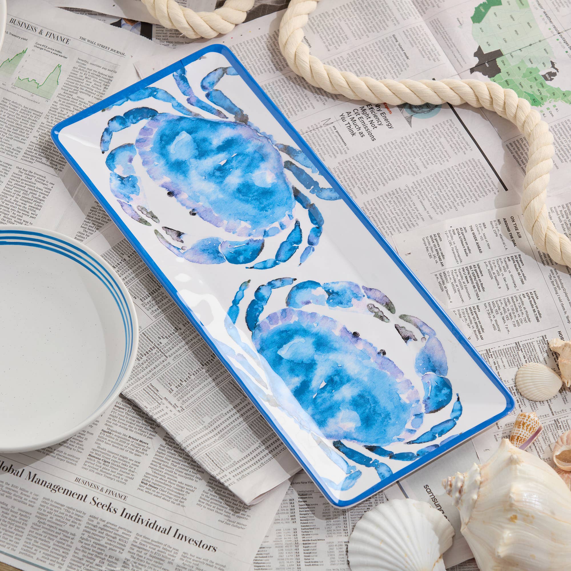 Blue Crab Rectangular Platter