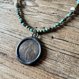 Turquoise Guardian Angel Necklace