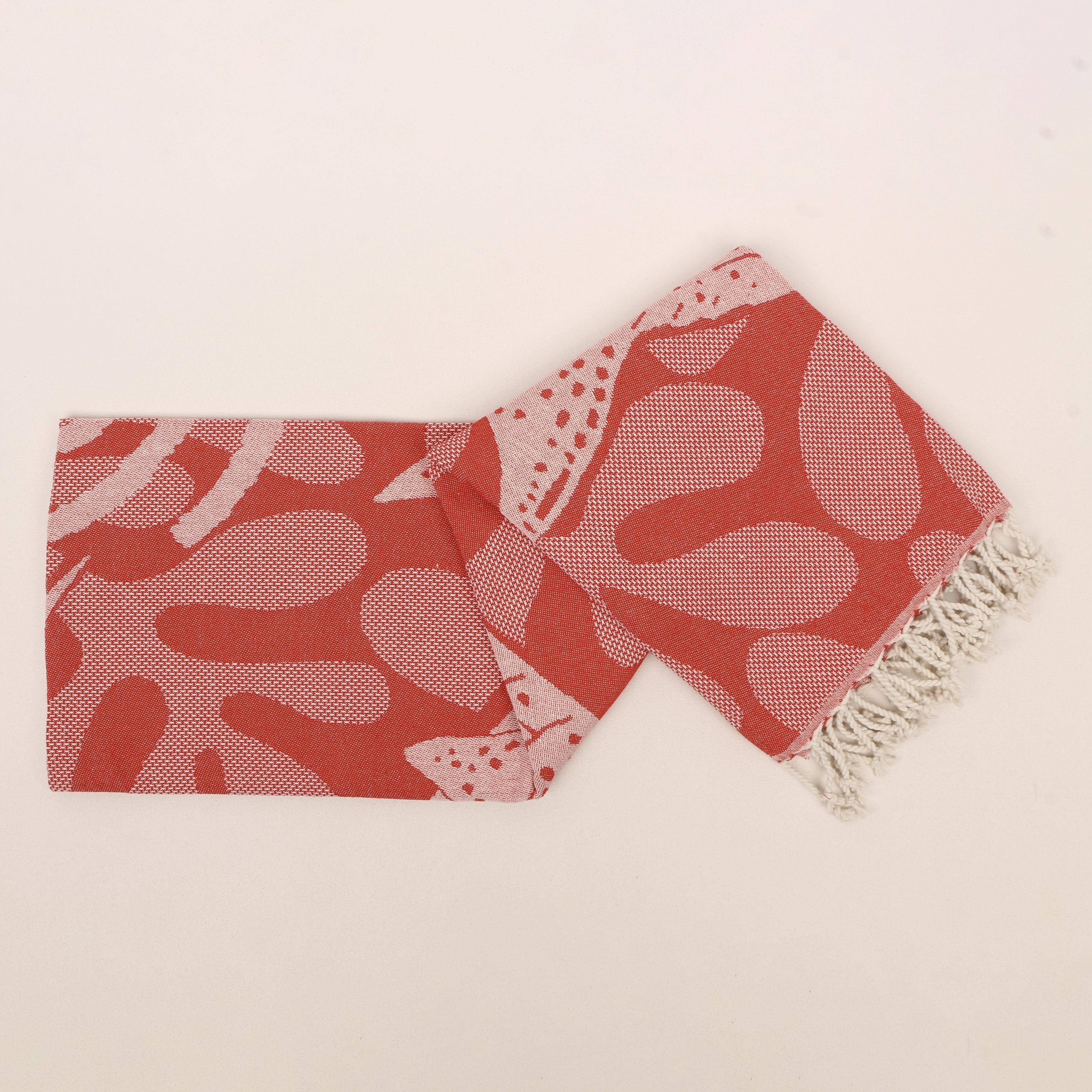 Turkish Cotton Towel with Whale Motif – Spa, Bath or Travel