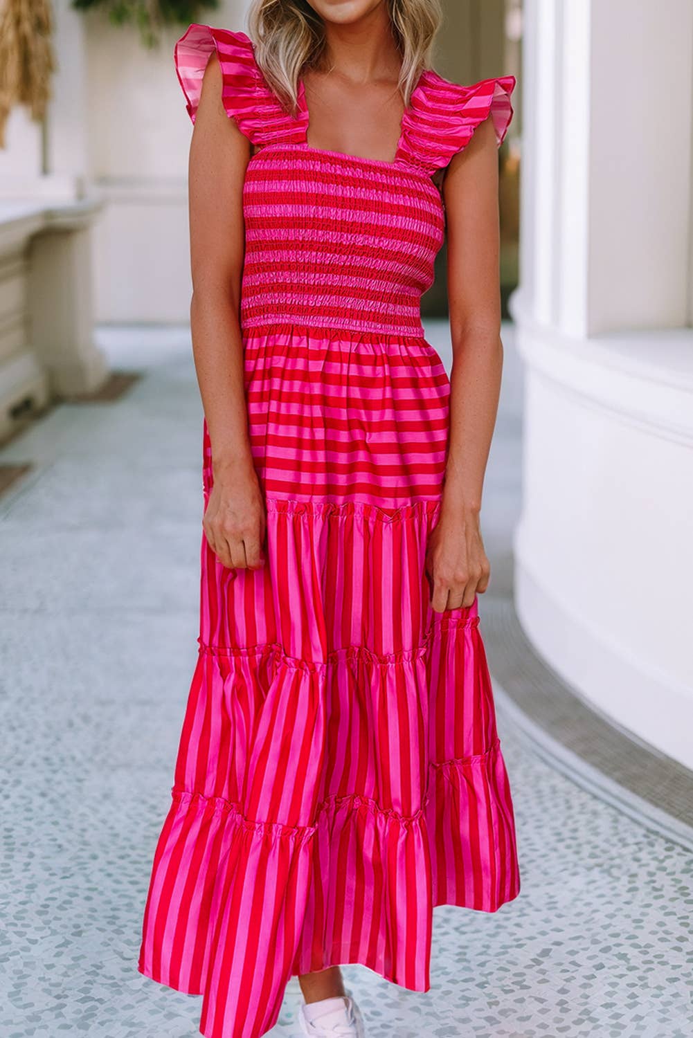 Bold Pink Maxi Dress