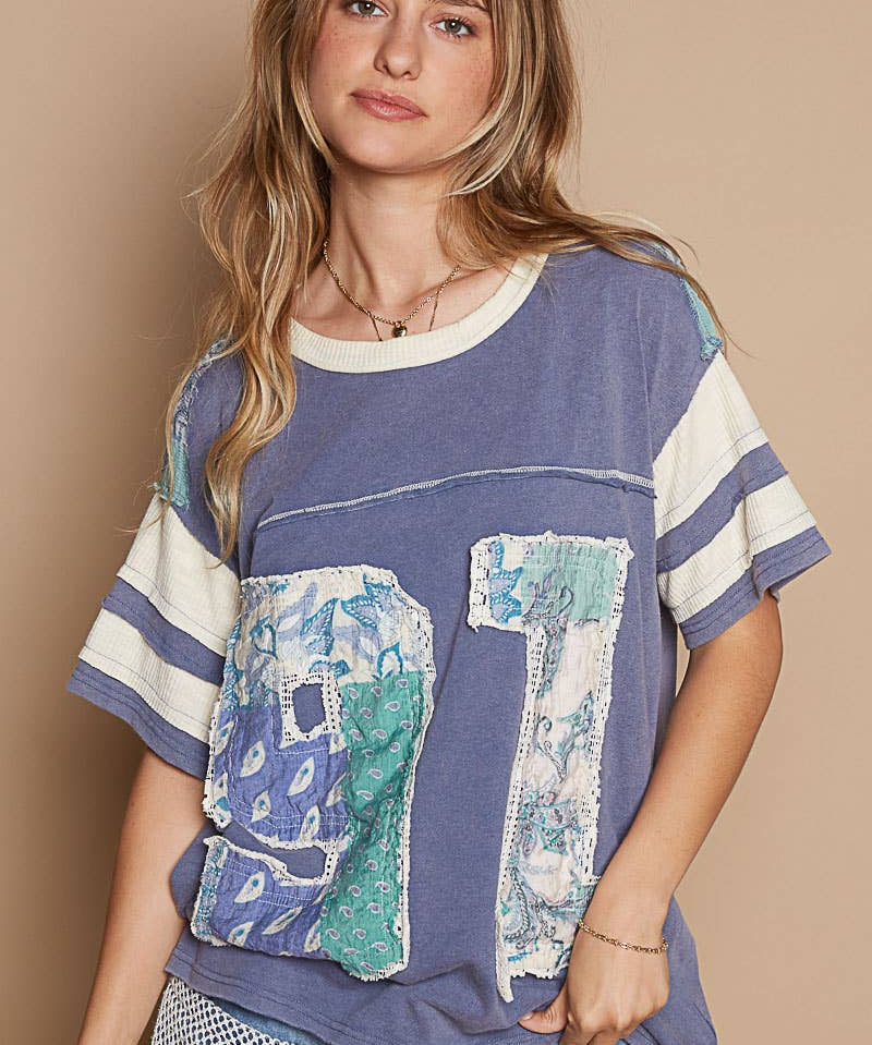 Oversize "91" Patch Top