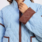 ZIP FRONT COLLARED LONG SLEEVE JACKET