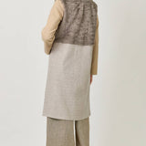 61307 Color Blocked Long Coat