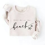 MEET ME AT THE BEACH Graphic Sweatshirt