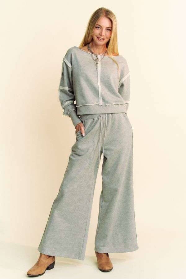 Raw Edge Outseam Sweatshirt