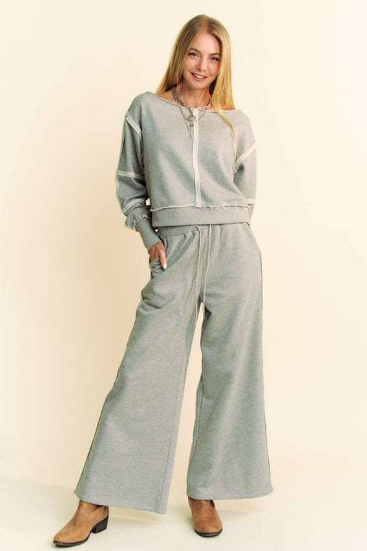Raw Edge Outseam Sweatshirt