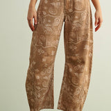 P6317   PAISLEY PRINT WASHED PANTS