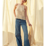 Daisey Crochet Knitted Top