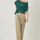 61197 Velvet Cowl Neck Top