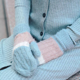 Ultra Soft Mohair Striped Mittens – Cozy Winter Essential❄️