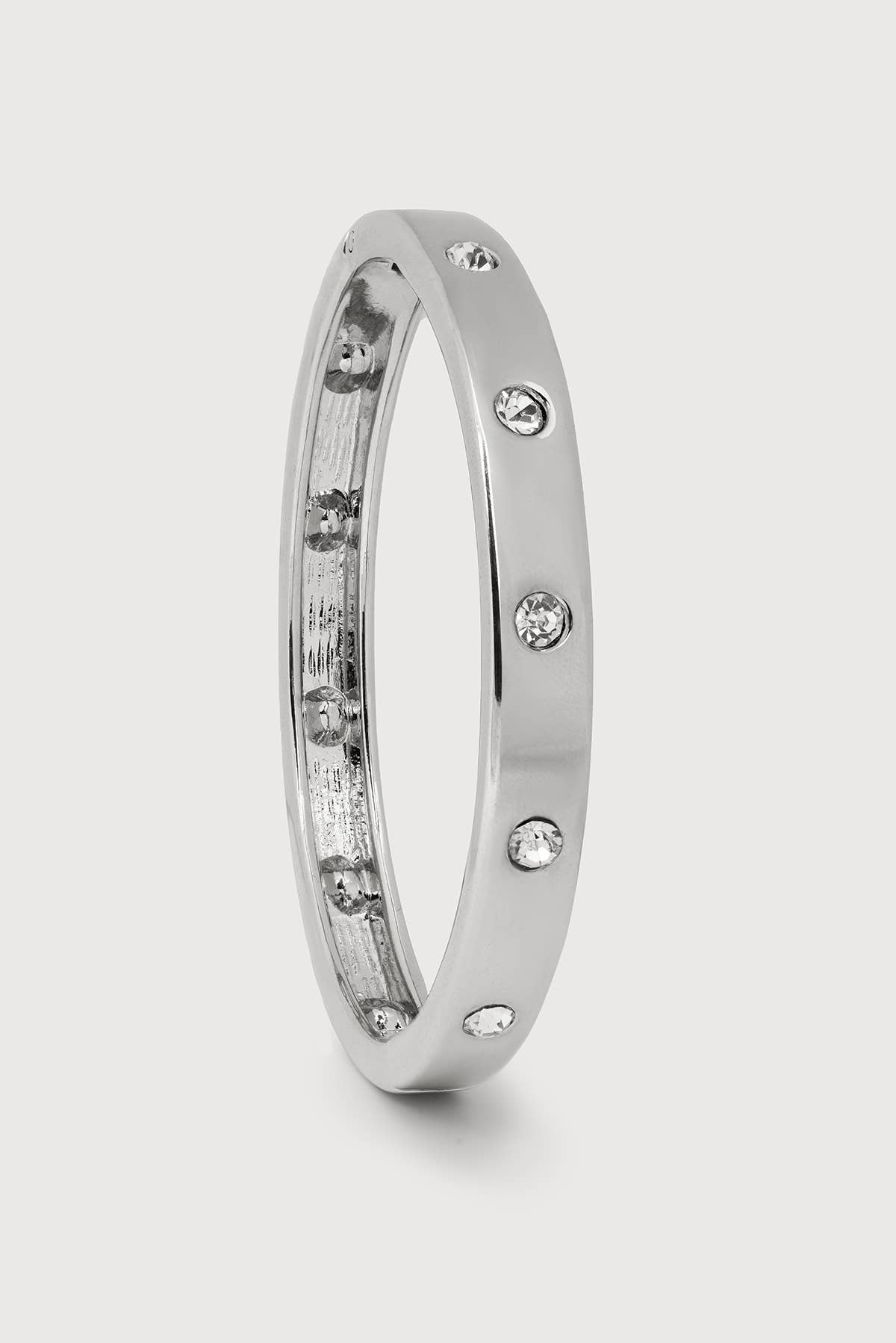 Studded Hinged Bangle Bracelet