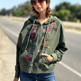 "Camp Happy" Green Hoodie