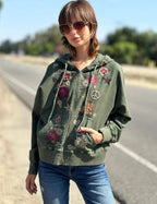 "Camp Happy" Green Hoodie