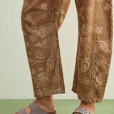 P6317   PAISLEY PRINT WASHED PANTS