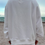 White American Flag Dog Mockneck Sweatshirt 100% Cotton