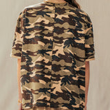 Camo Floral Patch Oversized Cotton Tee