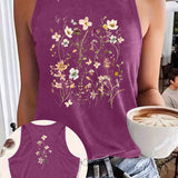 Bohemian Vintage Floral Vest Top