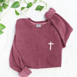 "JESUS HAS MY BACK" Graphic Sweatshirt