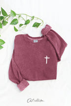 "JESUS HAS MY BACK" Graphic Sweatshirt