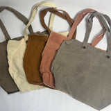 Washed Canvas Tote - Assorted Set of 10