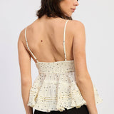 SLEEVELESS SPAGHETTI STRAP TOP