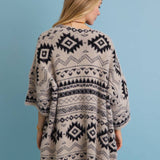 Aztec Soft Knit cardigan with Tribal Print - Western Vibe 🌵