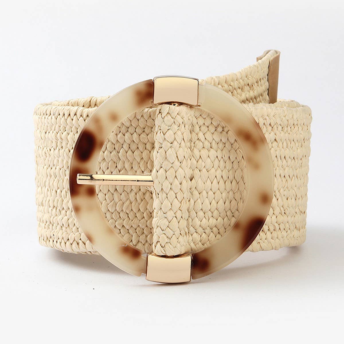 Cotton Linen Plastic Buckle Chunky Belt