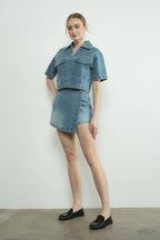 Classic Denim Mini Skort