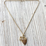 Removable Triple Heart Charm Necklace