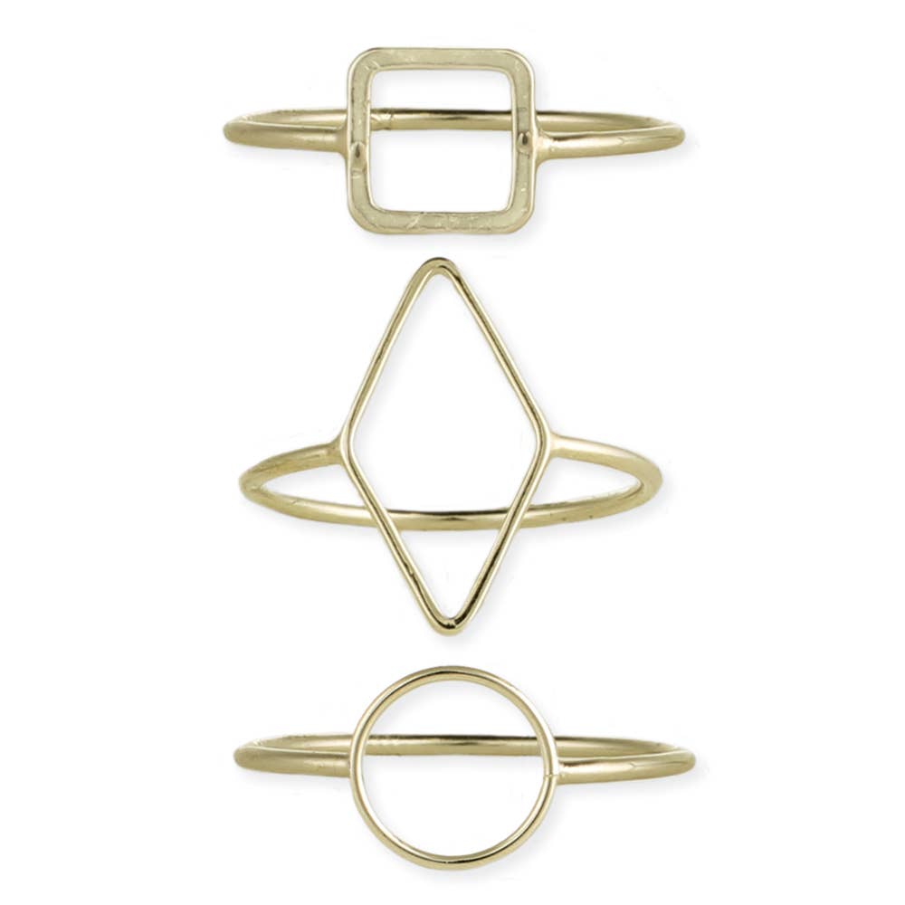 Gold Minimalist Shape Ring