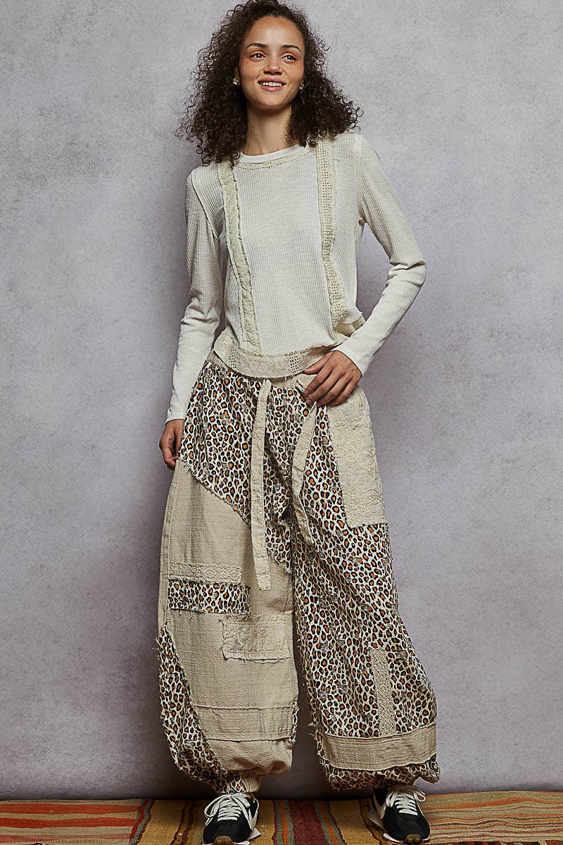 Eyelet Panel Rib Knit Top