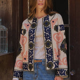 Suzani Embroidered Cotton Floral Jacket
