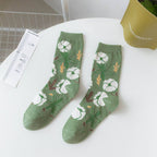 Green Crew Socks