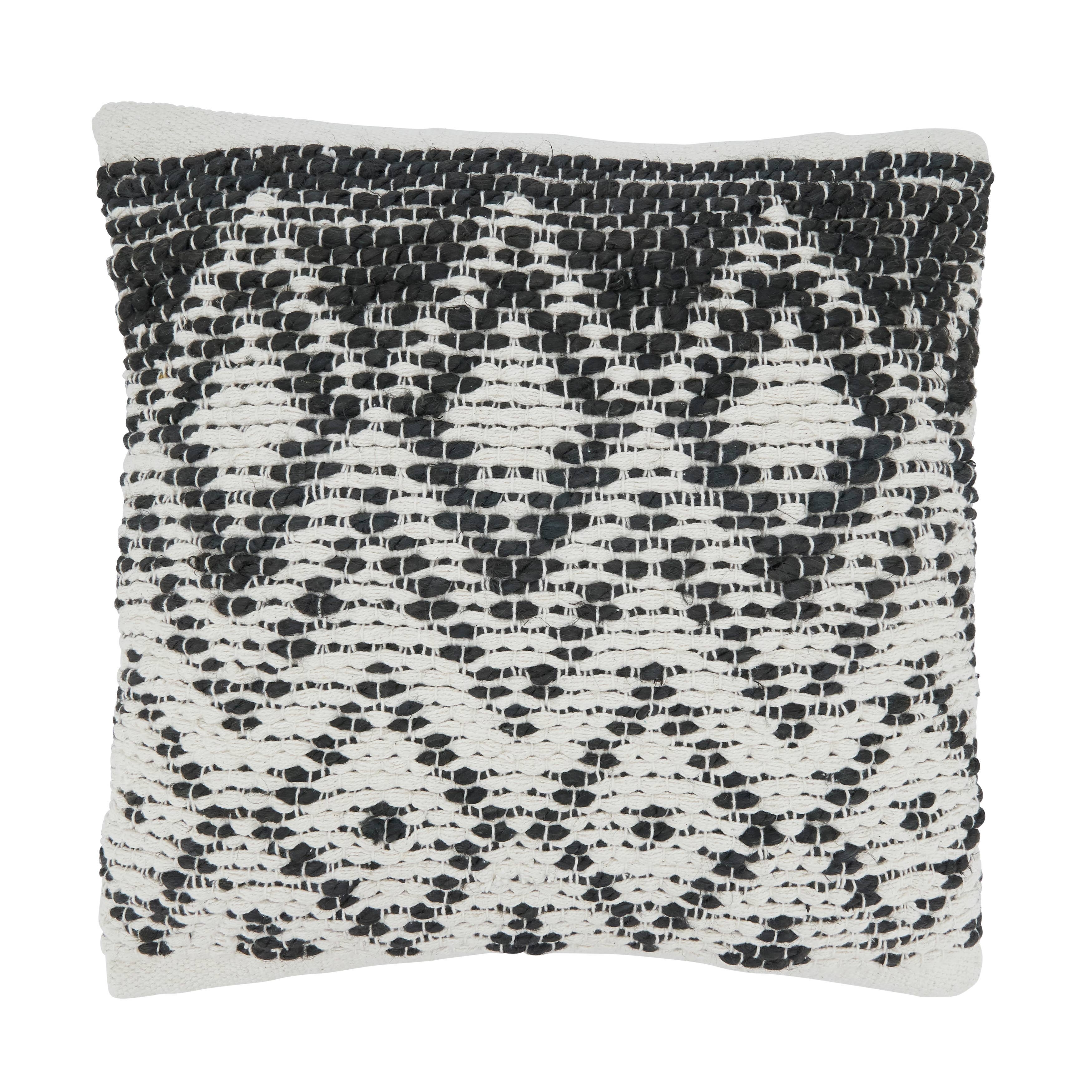 Throw Pillow With Diamond Woven Design