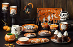 Scaredy Cat Halloween Canape Plate Round