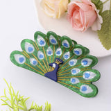 Peacock Motif  Hair Claw Clip | 40H1082