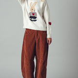 Bunny Motif Heart Sweater