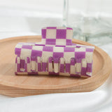 Checkerboard Square Hair Claw Clip