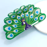 Peacock Motif  Hair Claw Clip | 40H1082