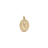 Gold Vintage Rose Charm