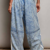 Vintage Floral Artisan Embroidered Twill Jogger Pants