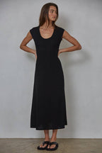 Knit Ribbed Cap Sleeve Dress