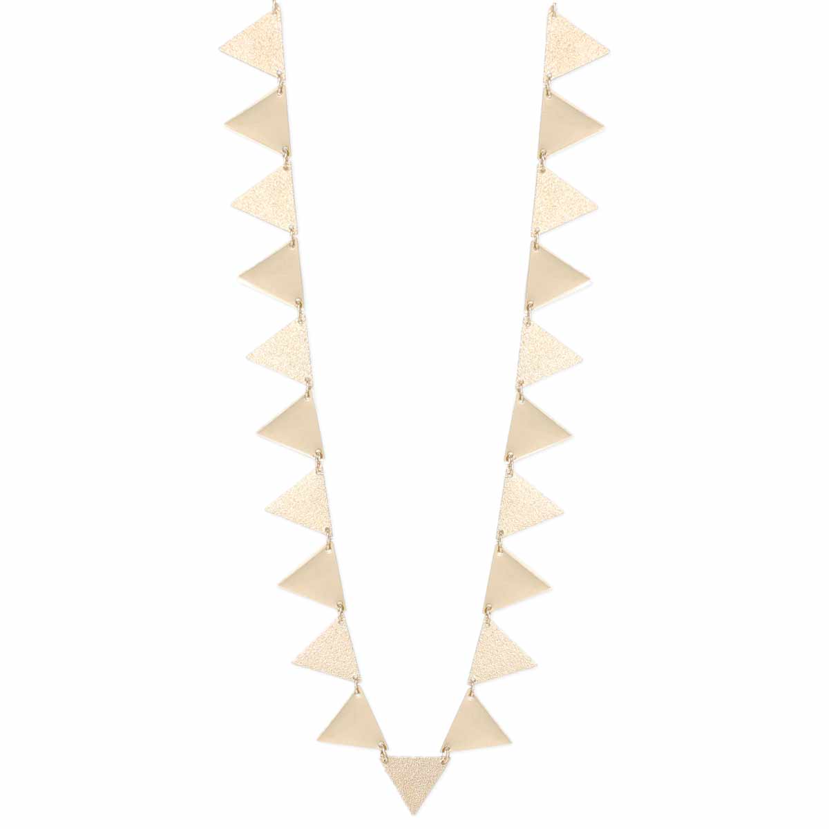 Textured Triangle Gold Necklace